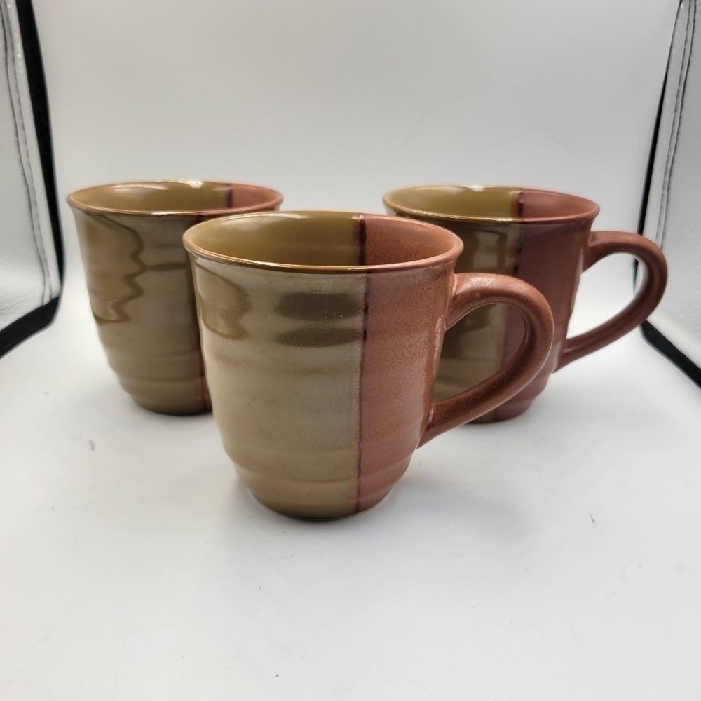 Sango Gold Dust Sienna Mugs 3 7/8” - set of 3